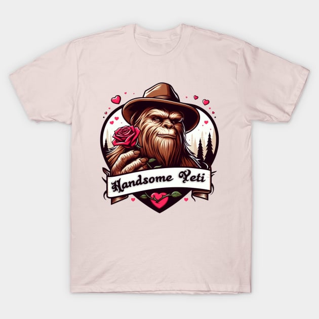 Handsome Yeti T-Shirt by WolfeTEES